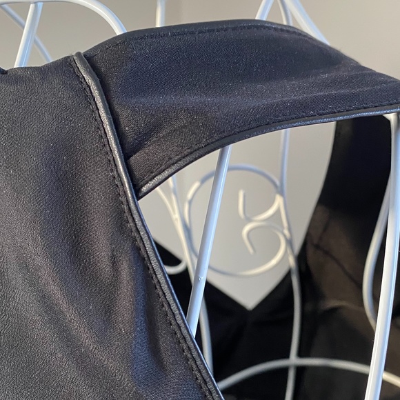 Chic Drop waist LBD with vegan leather trim - Picture 7 of 13